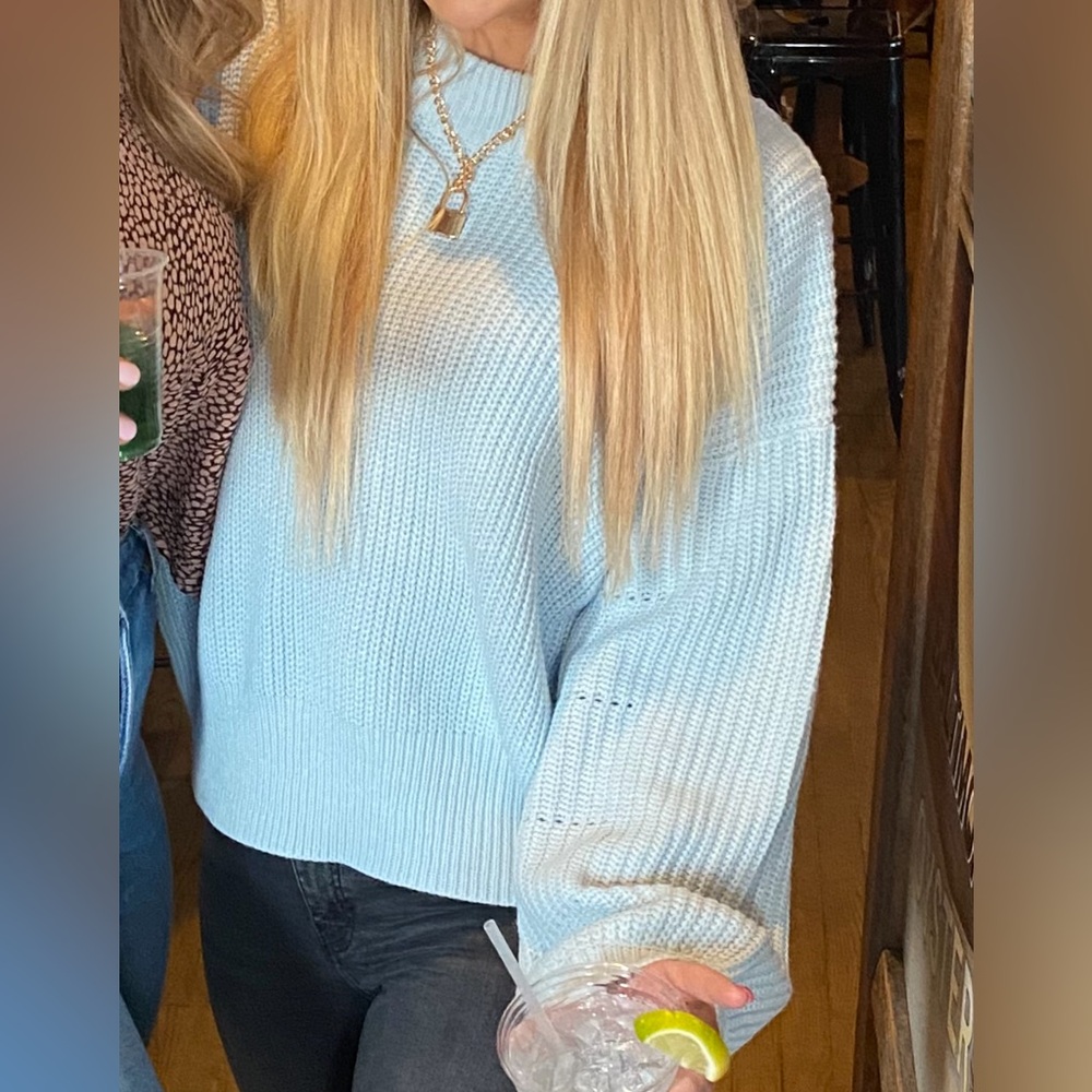 Princess Polly Light Blue Crewneck Sweater S/M